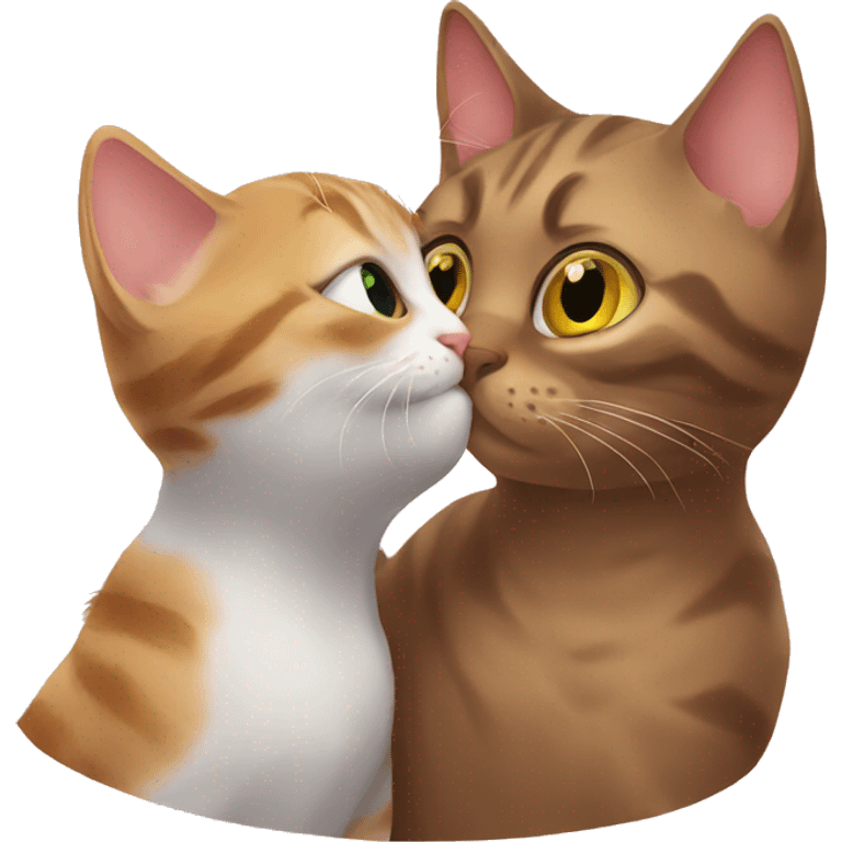 cat kisses cat emoji