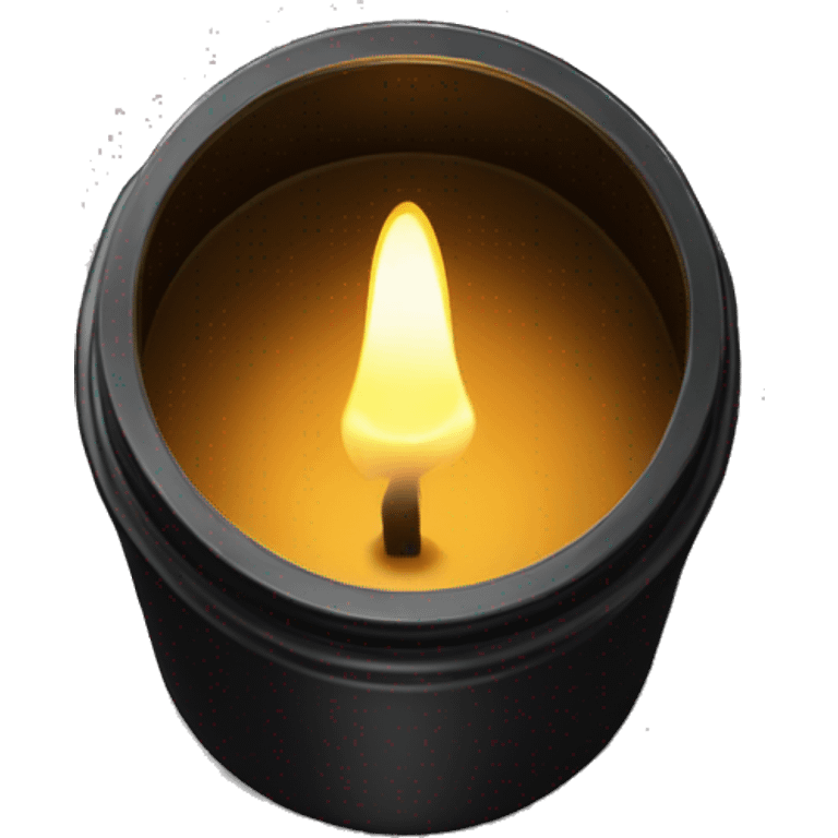 Candle in black metal jar emoji