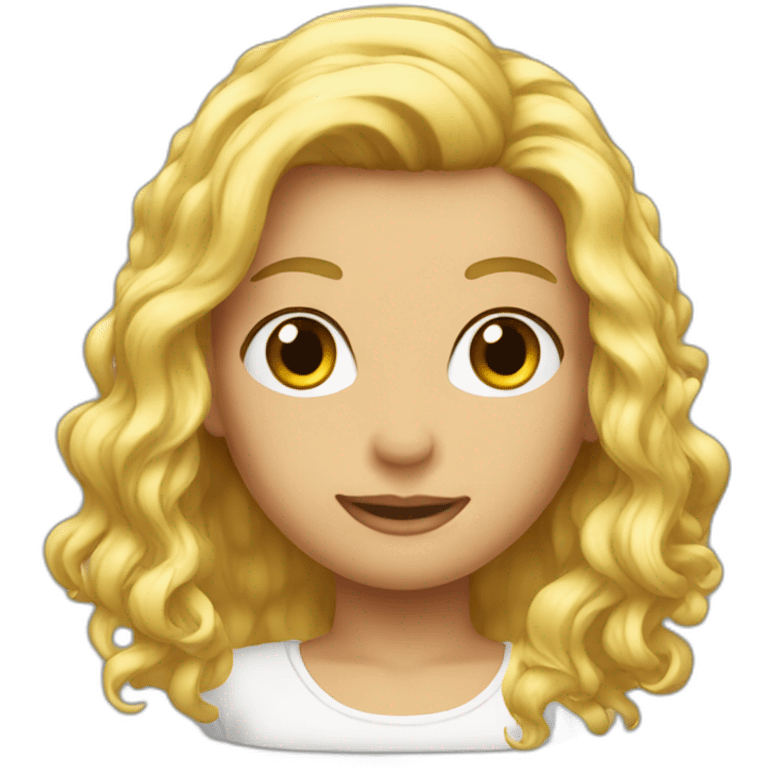 Cheveux blond emoji