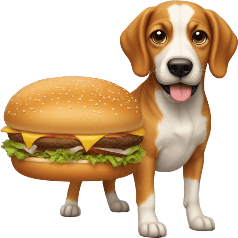 dog - burger emoji