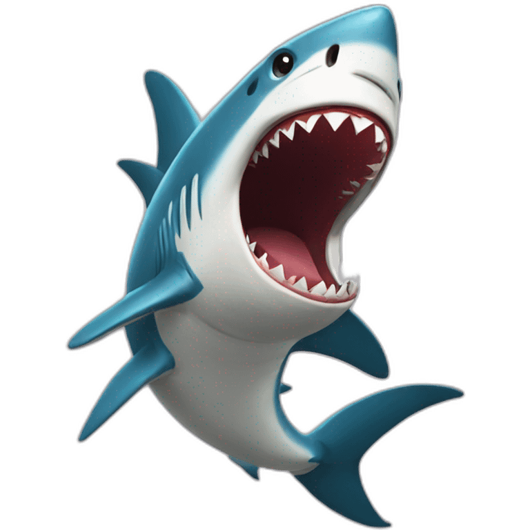 Shark laughing emoji