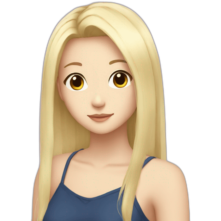 anime girl with blonde hair emoji