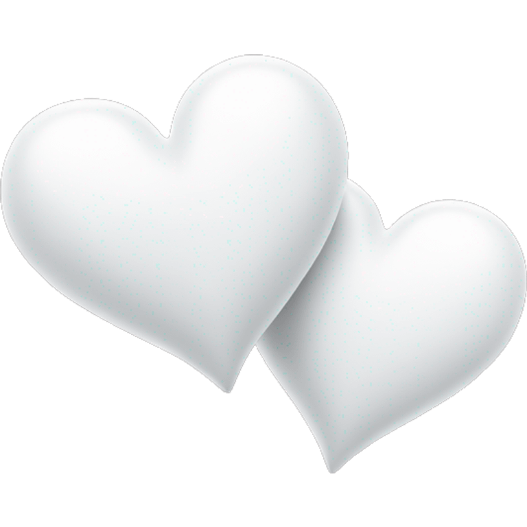 two white hearts  emoji