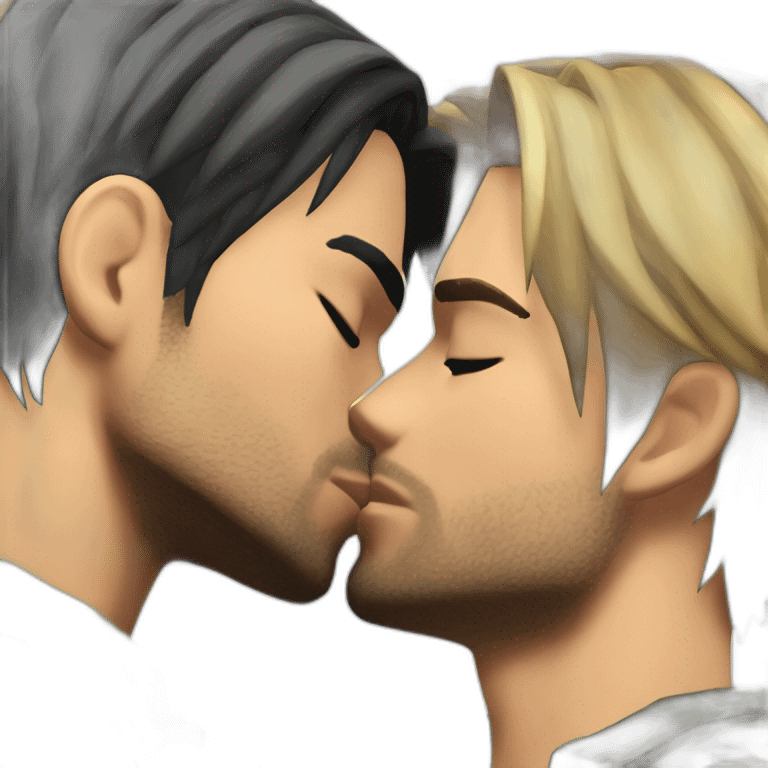 carlos Oliveira and Leon S Kennedy kissing emoji