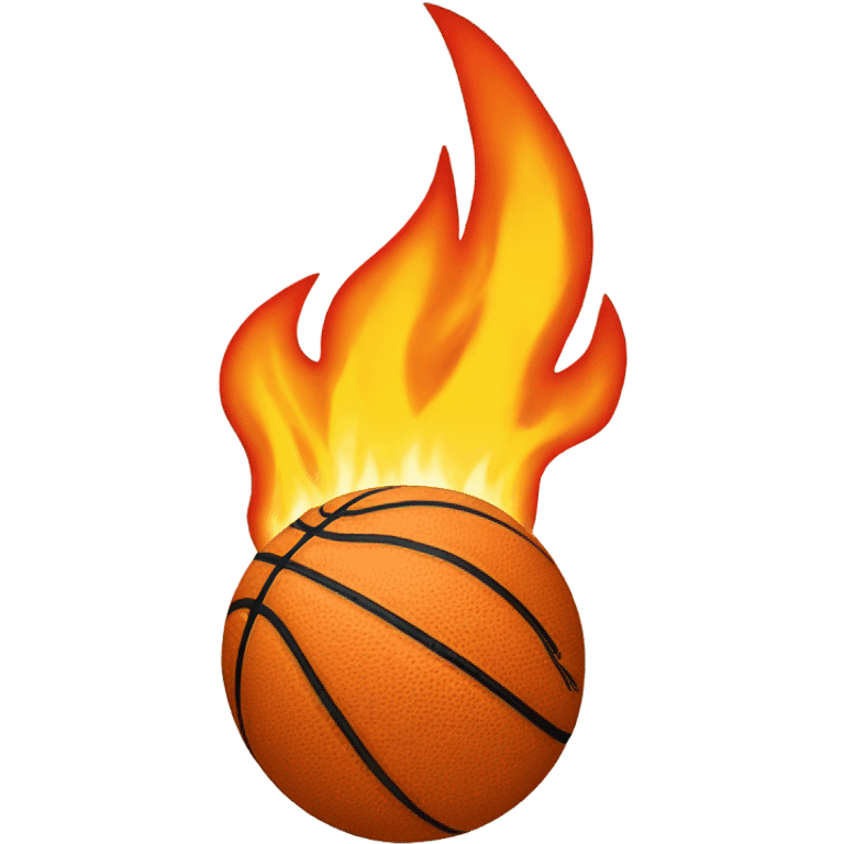 Basketball on fire emoji