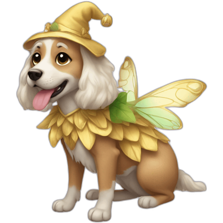 Dog-in-fairy-costume emoji