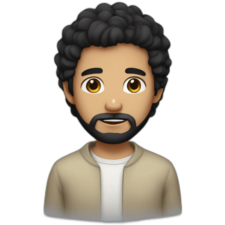 boy with black hair and black beard emoji