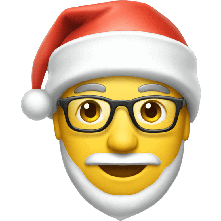 male portrait in santa hat holding Sony camera emoji