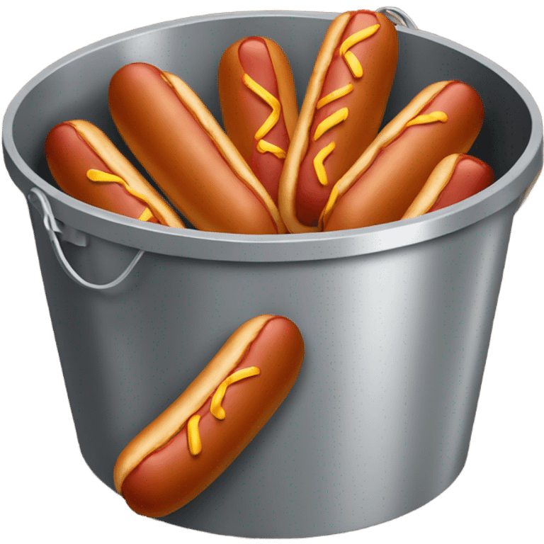 Bucket with hotdogs in it emoji