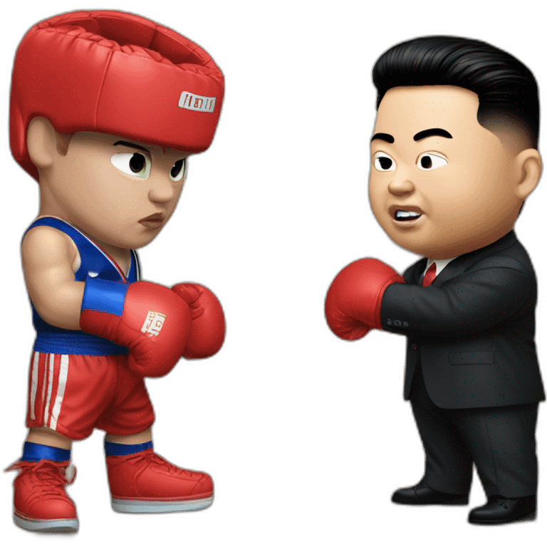 Kim jong un boxing with chucky emoji