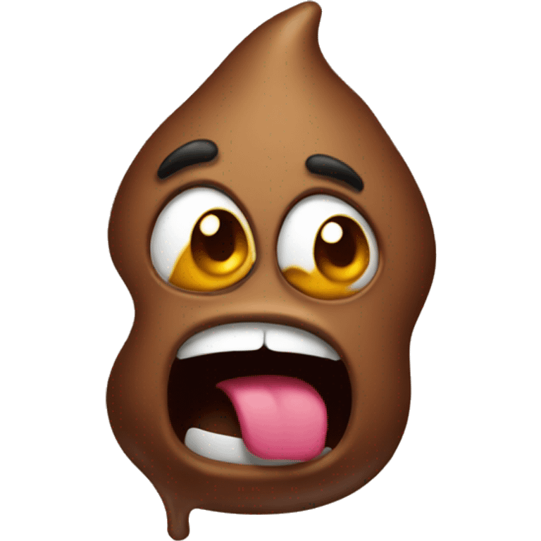 TERRIFIED POOP emoji