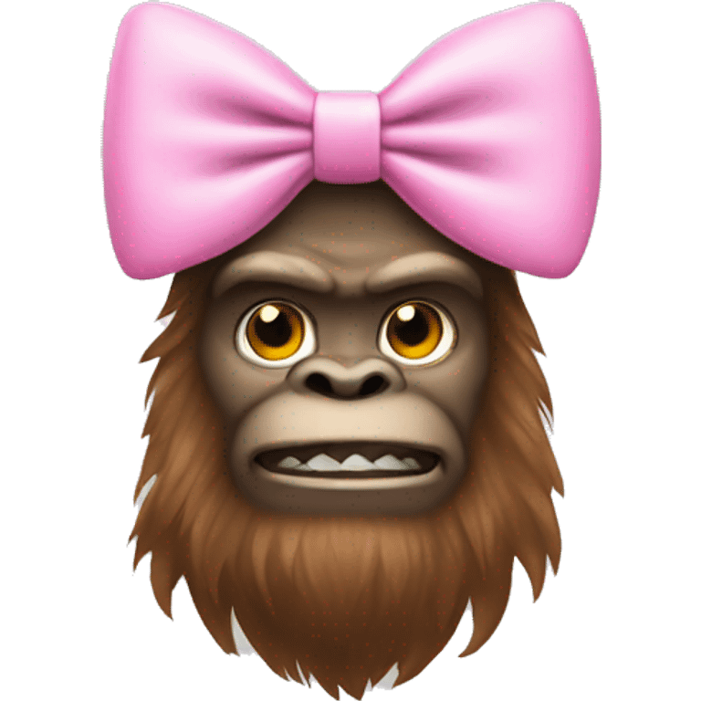  Bigfoot. Pink bow emoji