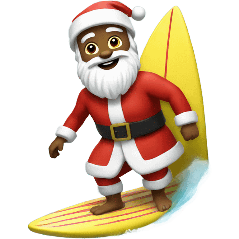 Surfing Santa emoji