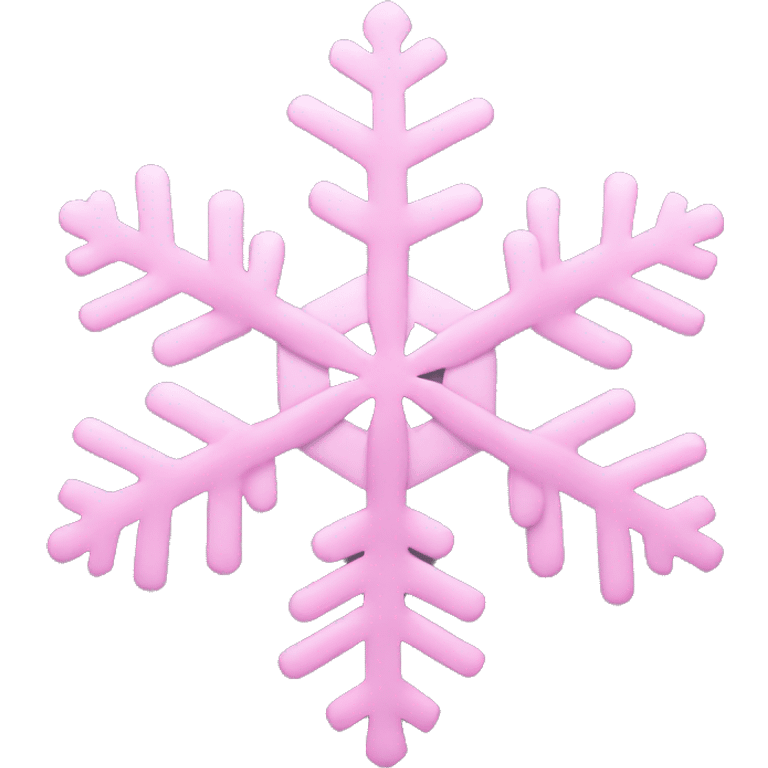 Pink snowflake emoji