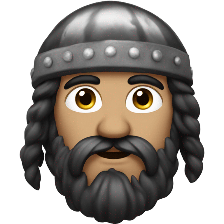 Italian Viking with black hair and black mustache emoji