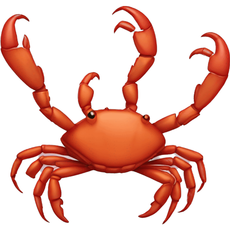 a crab bitting foot emoji