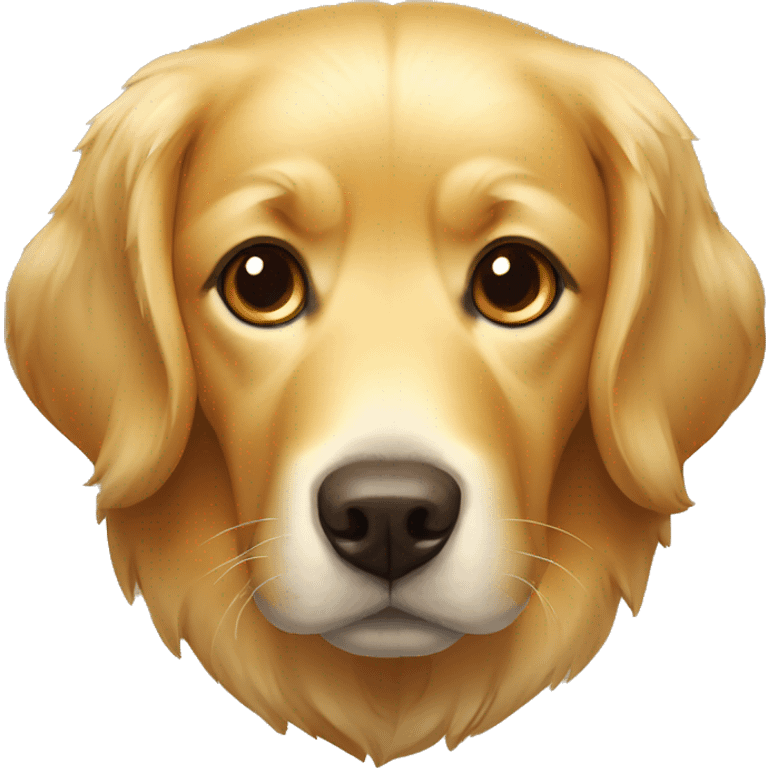 Golden retriver com óculo escuros emoji