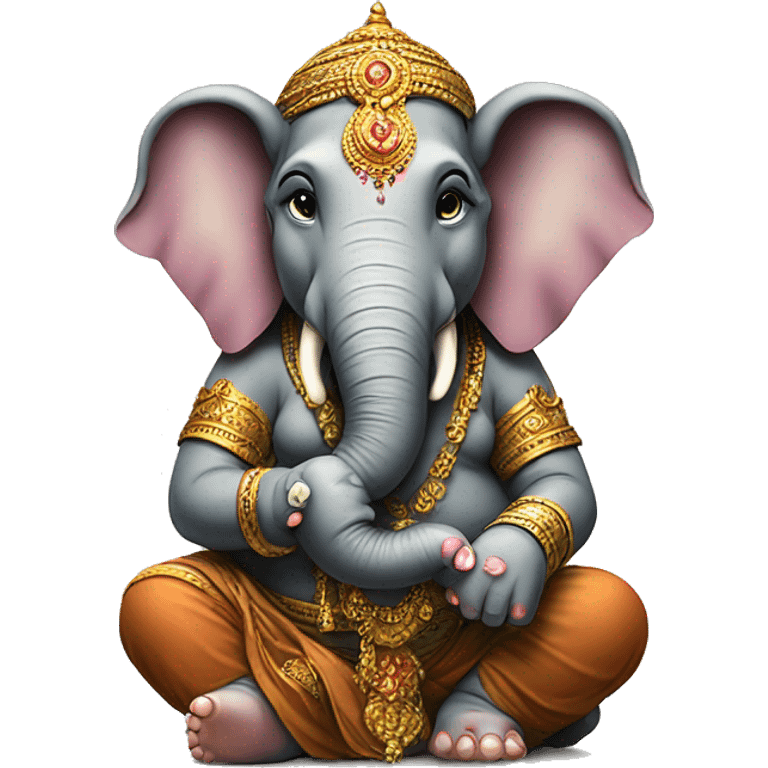 Elephant with three facee one body lord ganesh emoji