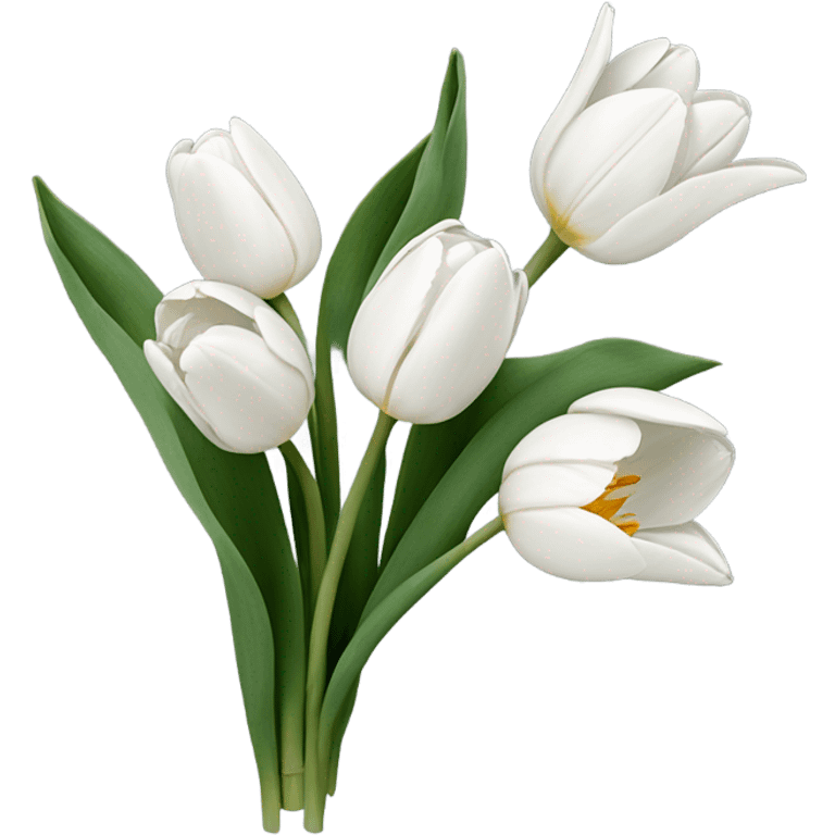 white tulip bouquet  emoji