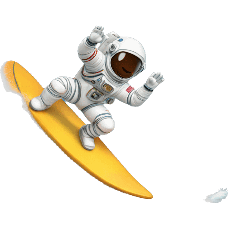 Astronaut surfing a wave  emoji