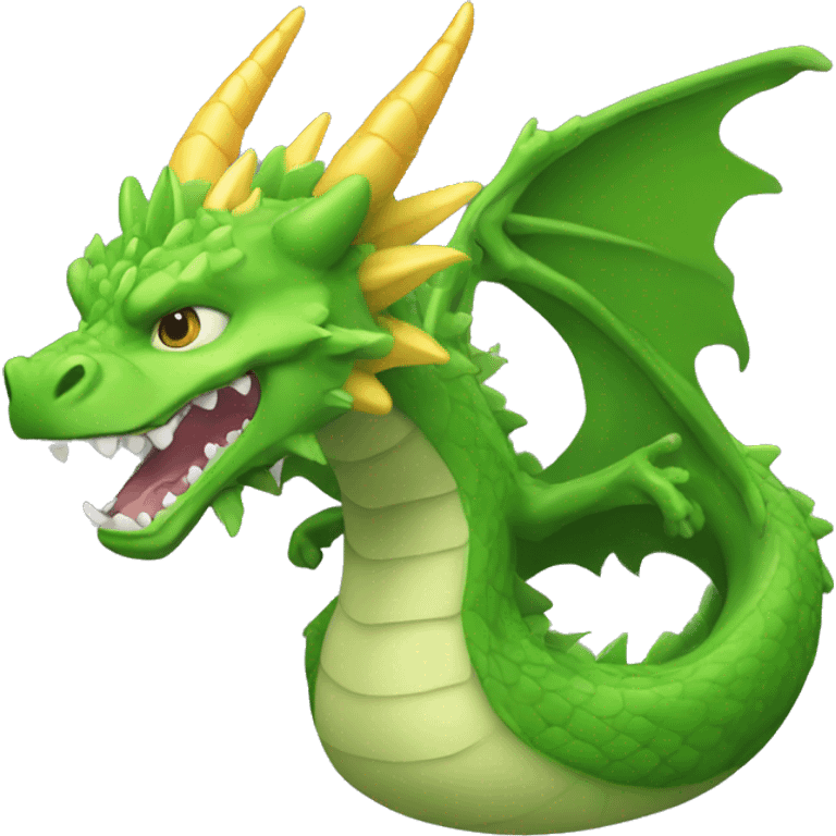 Dragón verde con corona emoji