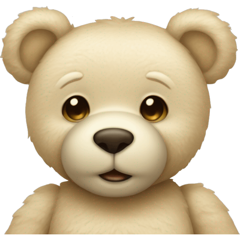 Cream colored teddy bear  emoji