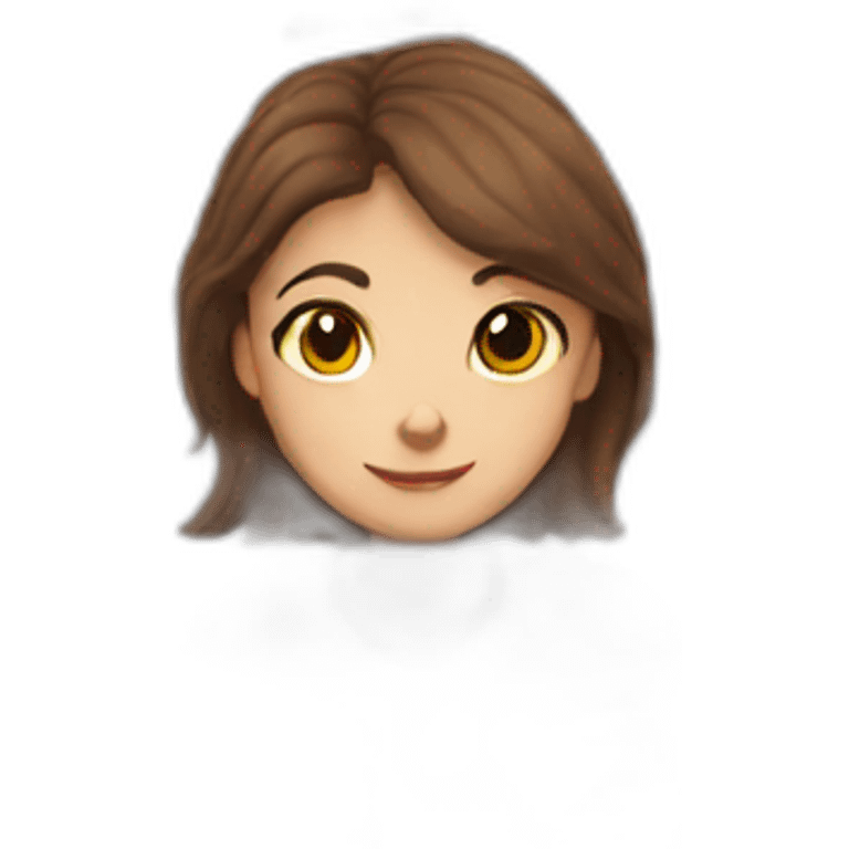 cat person with brown hair emoji