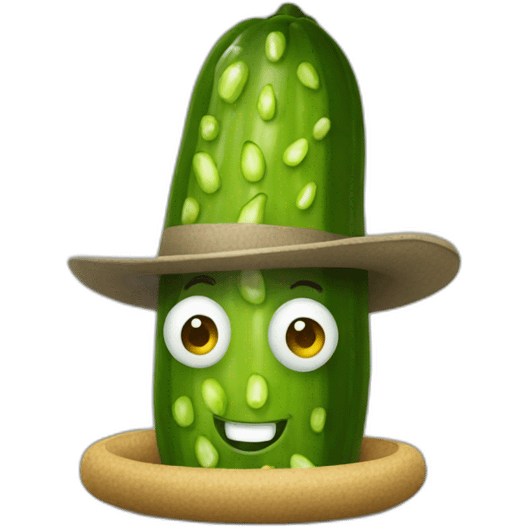 pickle with hat emoji