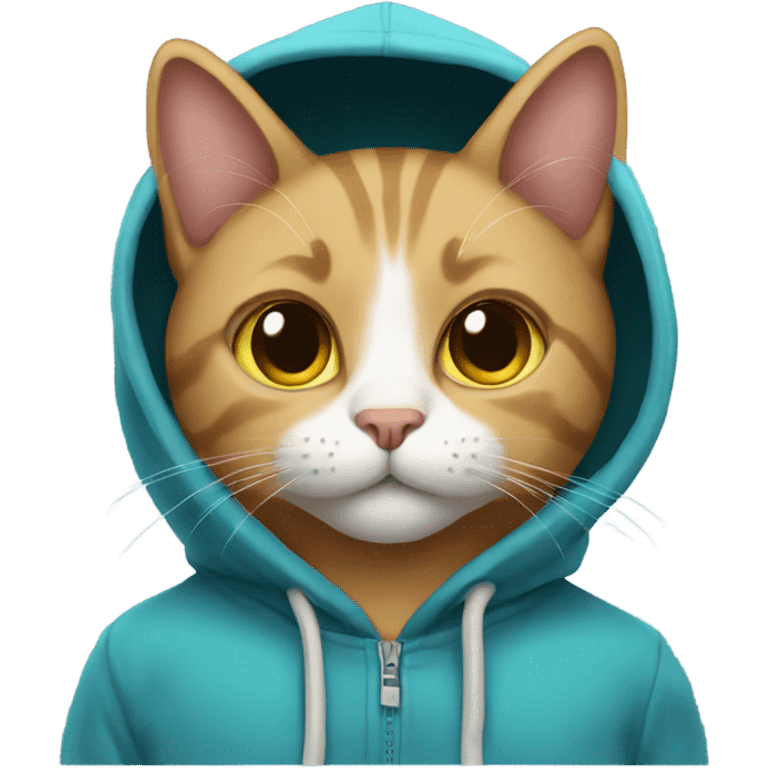 Cat in a hoodie emoji