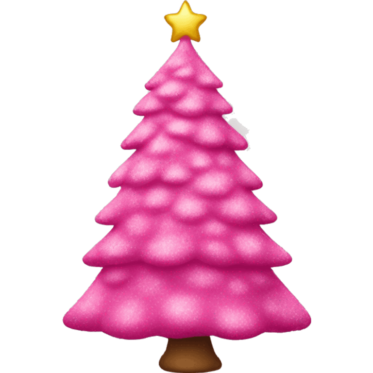 Pink Christmas tree  emoji