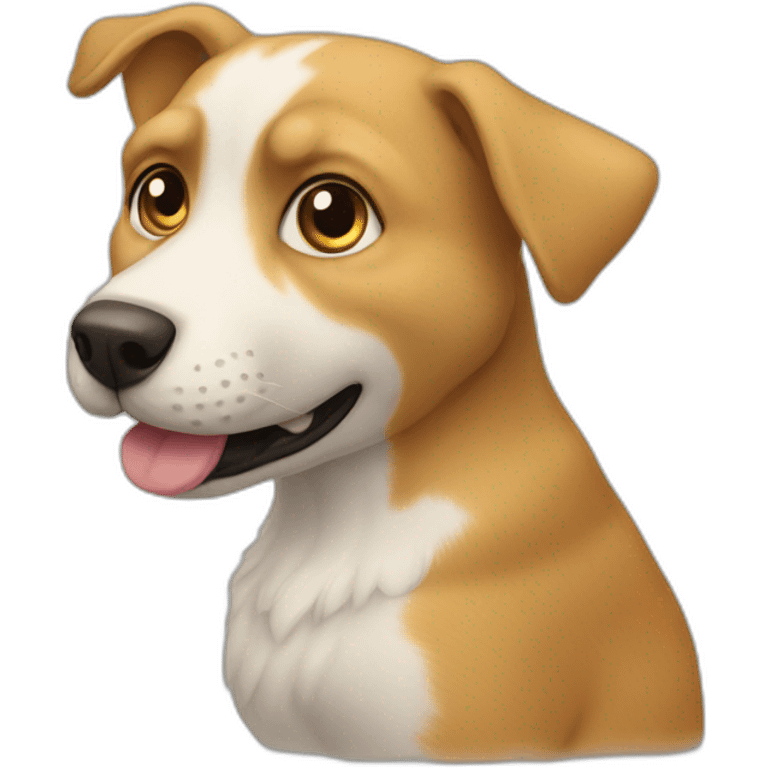 Un chat qui embrasse un chien emoji