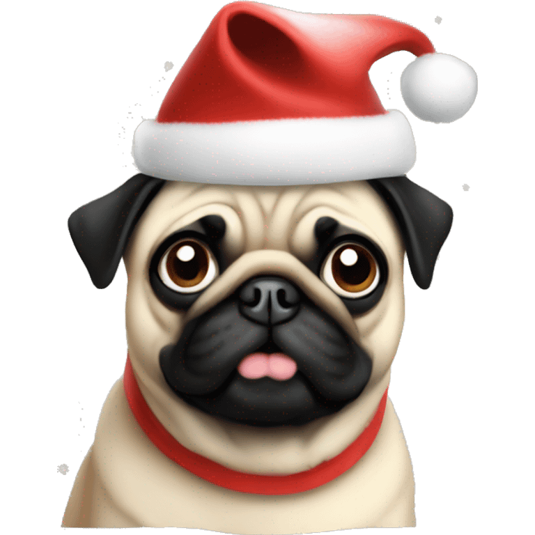 pug Christmas  emoji