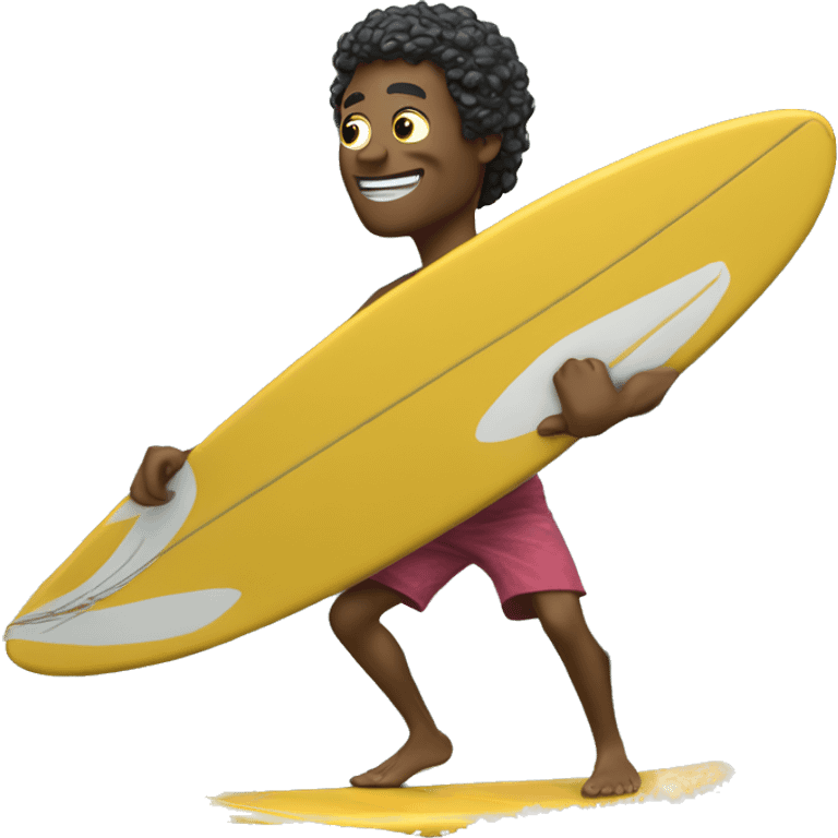 Um jacaré surfando em uma prancha emoji