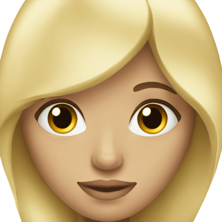 Beautiful long blonde haired woman emoji