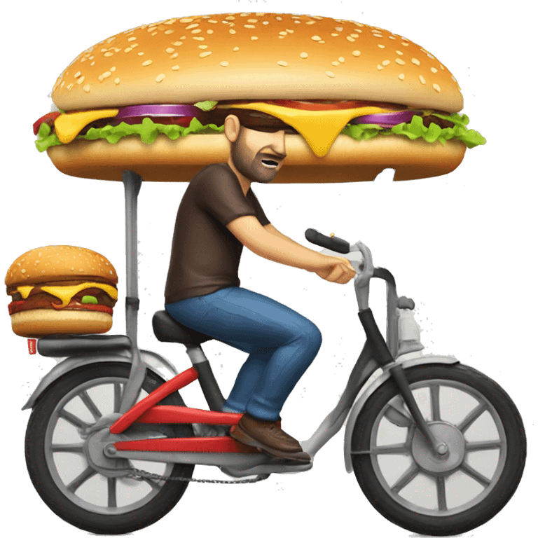 Burger bike emoji