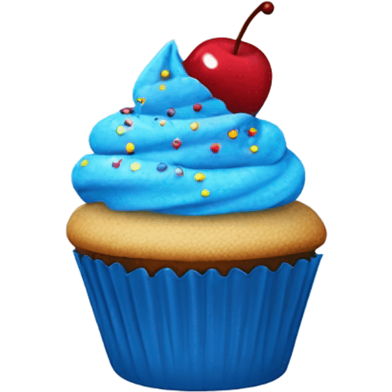 blue cupcake emoji