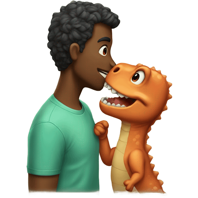 Dino kiss emoji