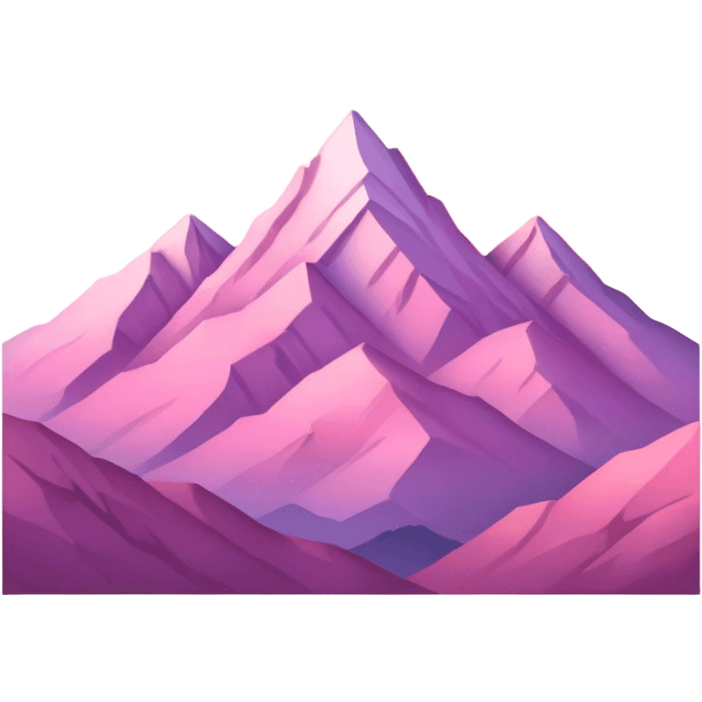 Pastel pink mountain sunset  emoji