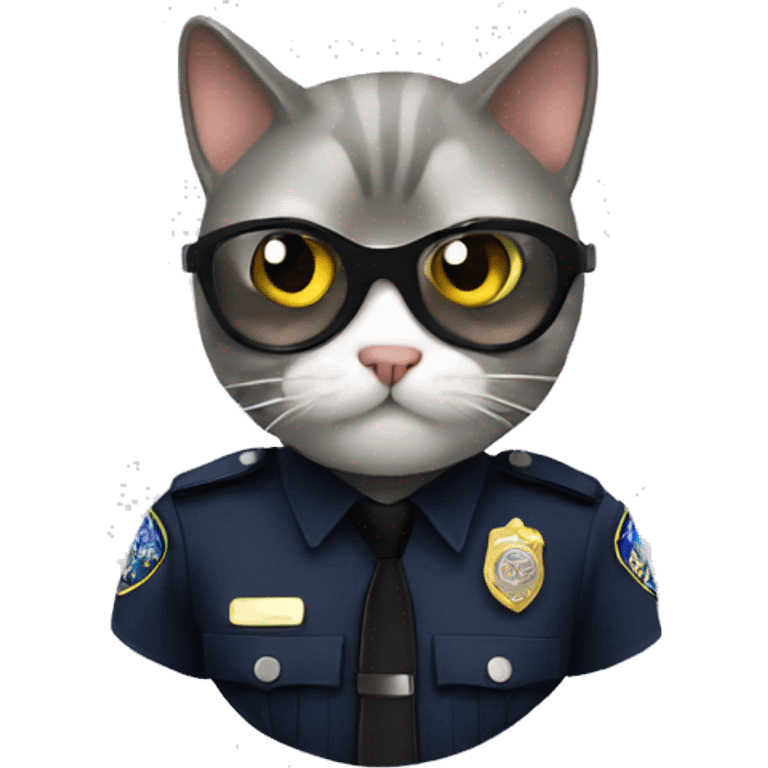 Cat fun police emoji