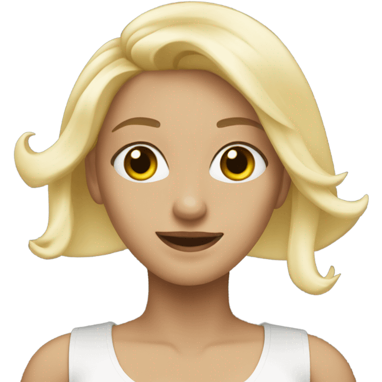 Danse white blonde emoji