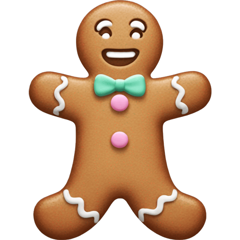 Pastel gingerbread man emoji