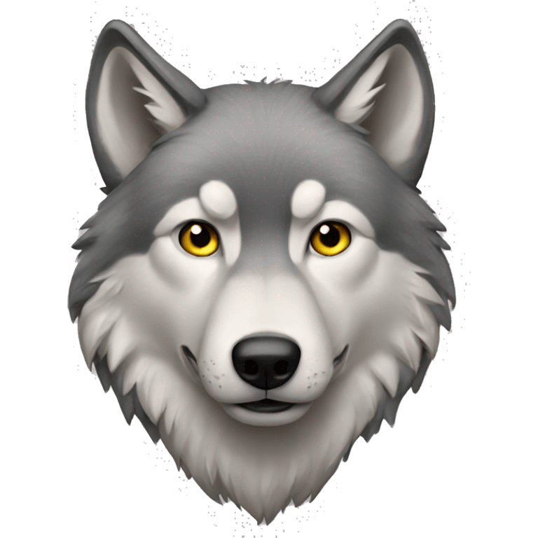 realistic wolf emoji