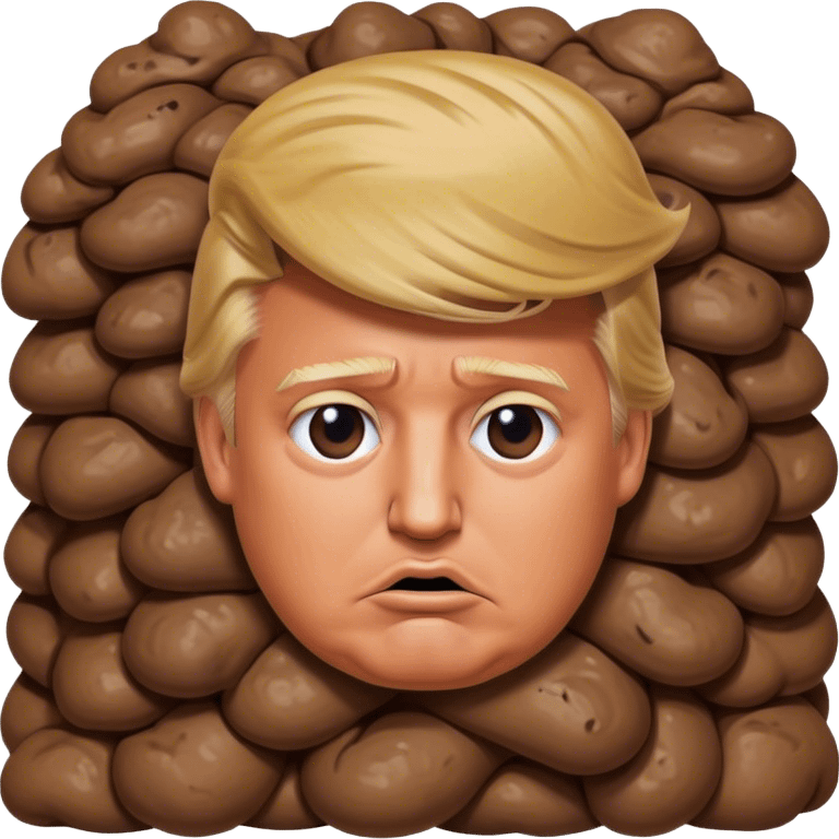 Donald Trump as a 💩 emoji