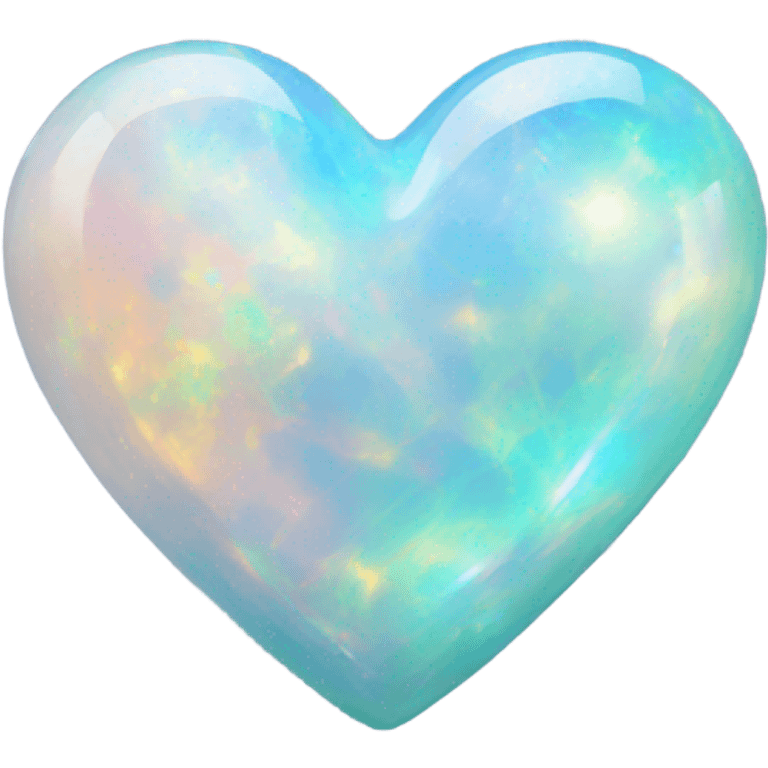 Heart made out of opal emoji