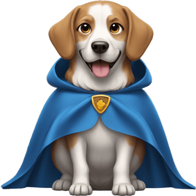 Dog wearing cape  emoji