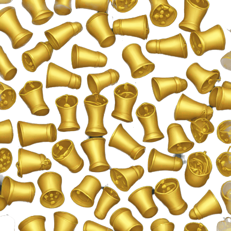 bin full of gold bells emoji