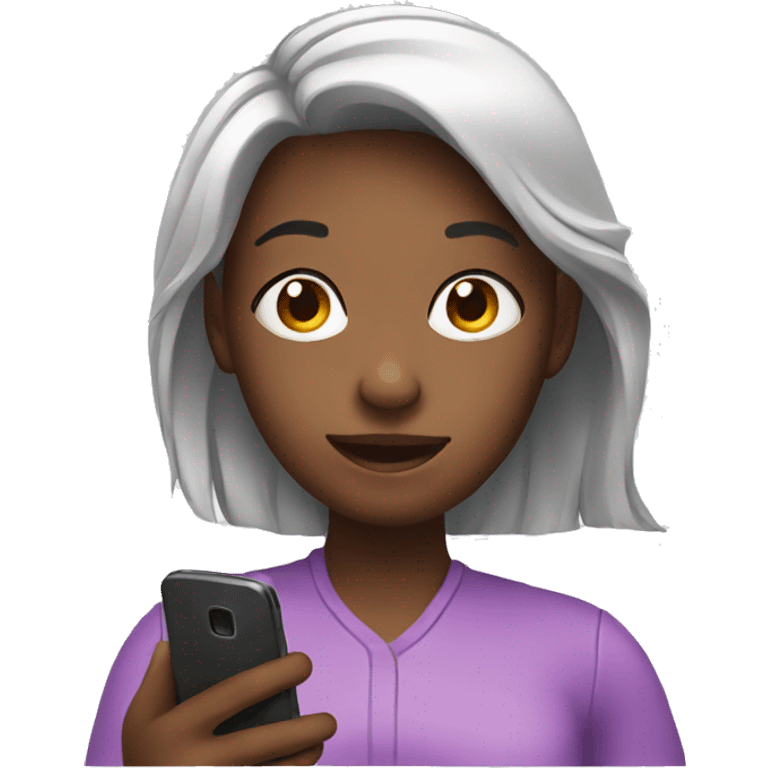 girl with phone emoji