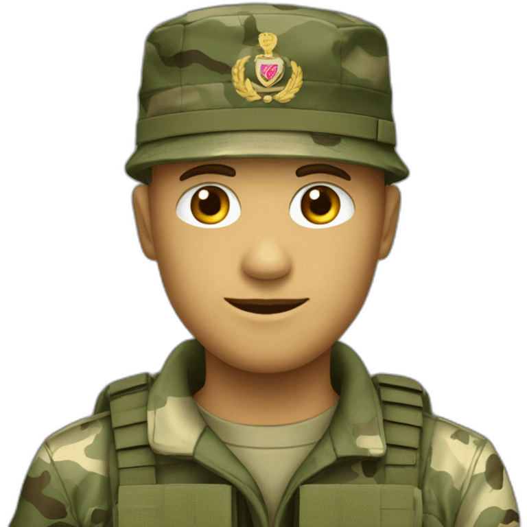 Un militaire en tenue de camouflage  emoji