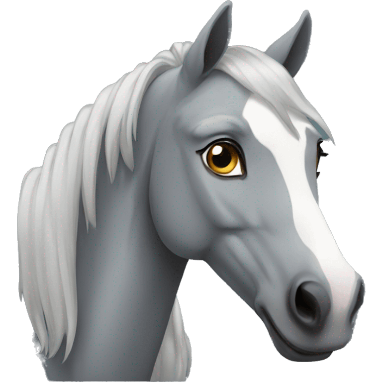 gray horse  emoji