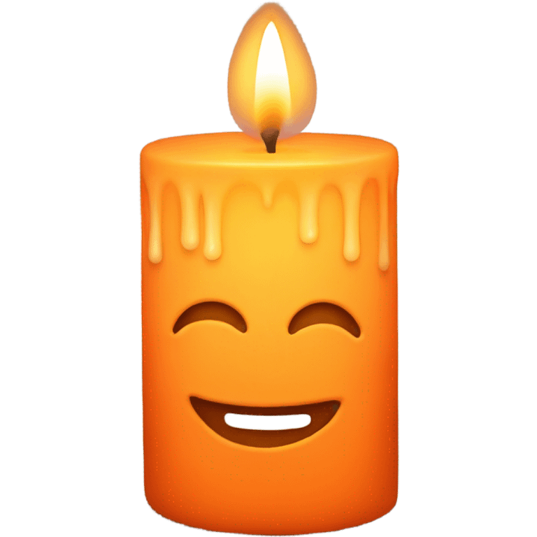 Orange candle emoji